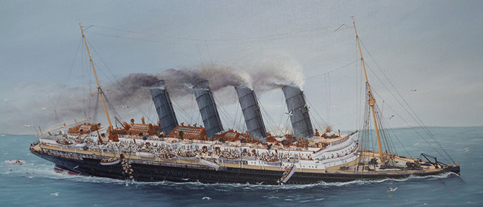 lusitania sinking painting